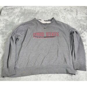 Vintage Y2K Nike Ohio State Buckeyes Football Sweatshirt Men's Size 2XL Gray